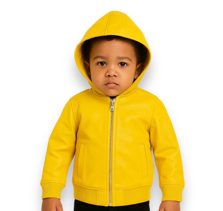 Pelle Pelle Kids Yellow Leather Jacket