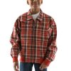 Pelle Pelle Kids Zip Up Orange Check Print Bomber Jacket