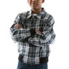 Pelle Pelle Kids Zip Up White Check Print Bomber Jacket