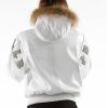 Pelle Pelle Ladies 1978 Prestige in Cabernet Alligator White Fur Hood Leather Jacket
