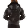 Pelle Pelle Ladies Altitude Quilted Black Burnish Fur Leather Hood Jacket