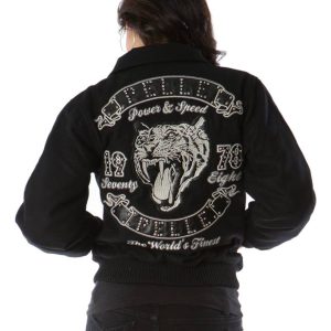 Pelle Pelle Ladies Black World's Finest Tiger Twill Jacket