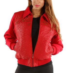 Pelle Pelle Ladies Gator Quilt Red Jacket