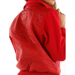 Pelle Pelle Ladies Gator Quilt Red Leather Jacket
