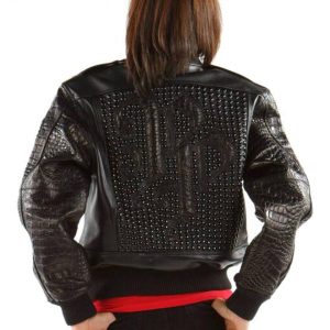 Pelle Pelle Ladies MB Fur Collar Black Bomber Leather Jacket