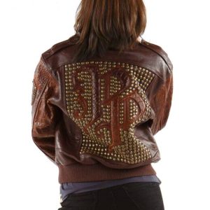 Pelle Pelle Ladies MB Fur Collar Dark Brown Bomber Jacket