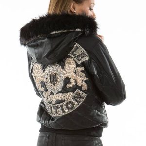 Pelle Pelle Ladies MB Legacy Edition Black Fur Hood Leather Jacket