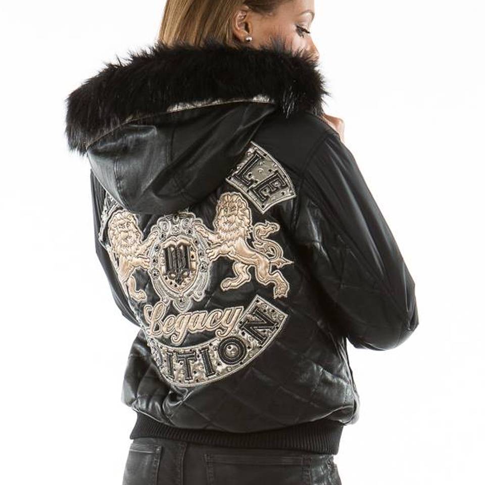 Pelle Pelle Ladies MB Legacy Edition Black Fur Hood Leather Jacket
