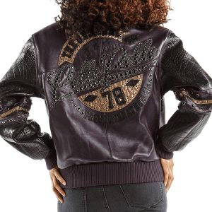 Pelle Pelle Ladies Queen Of Thrones 1978 Purple Real Leather Jacket
