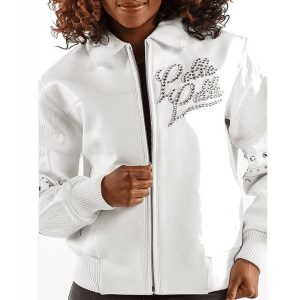 Pelle Pelle Ladies Queen Of Thrones 1978 White Genuine Leather Jacket