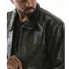Pelle Pelle Legacy Dragon Encrusted Black Genuine Leather Jacket