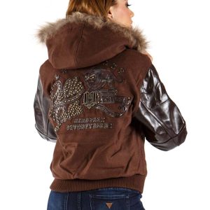 Pelle Pelle Legendary 1978 Dark Brown Fur Hood Wool Jacket