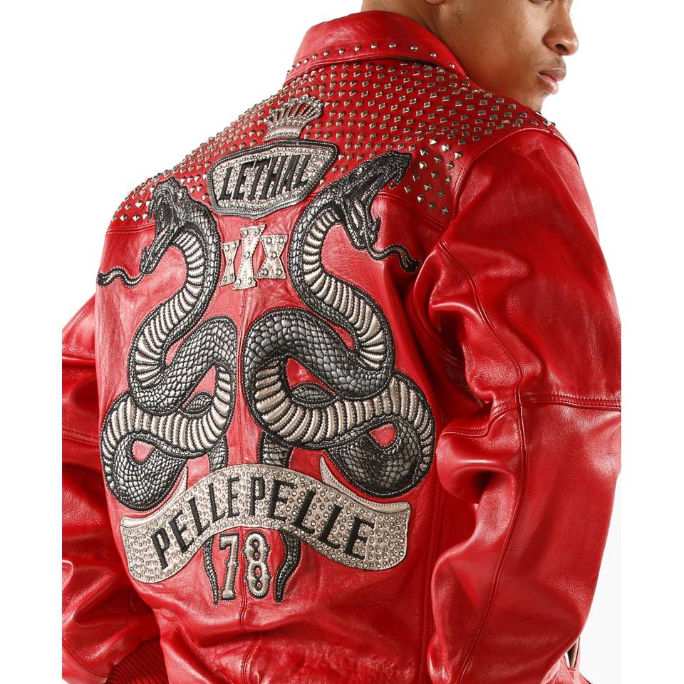 Pelle Pelle Lethal 1978 Red Cabernet Leather Jacket