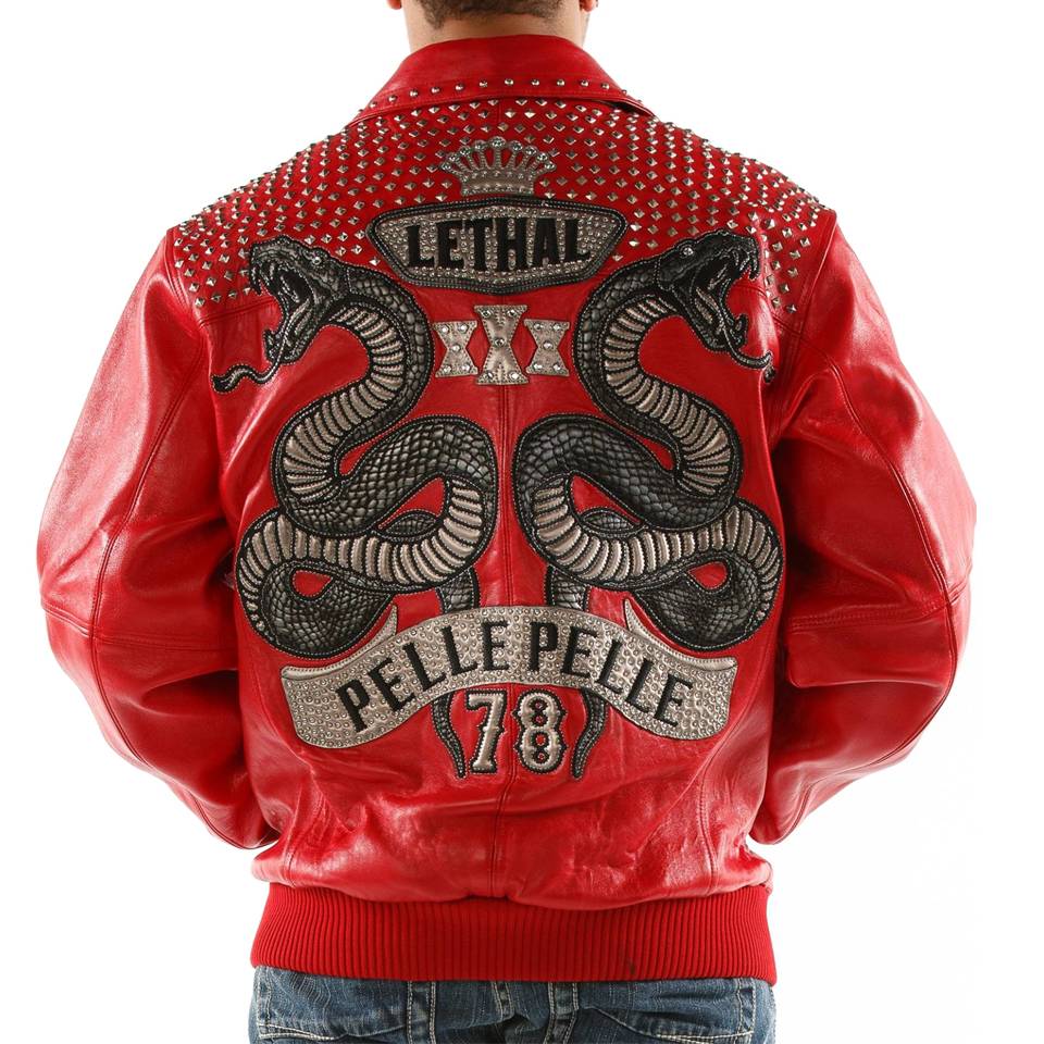 Pelle Pelle Lethal 1978 Red Cabernet Plush Leather Jacket