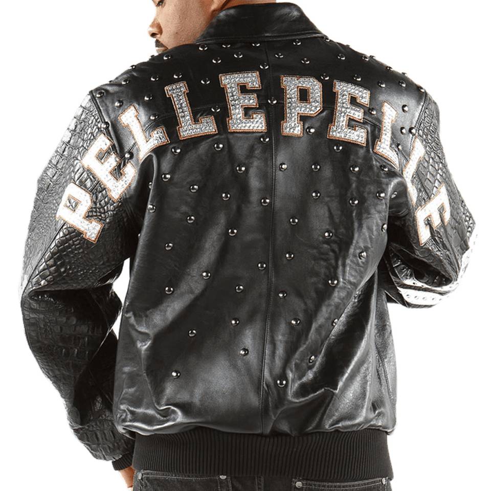 Pelle Pelle Letterman Black Leather Jacket