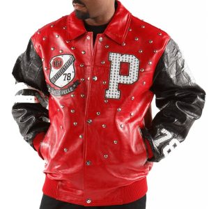 Pelle Pelle Letterman Red Jacket