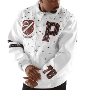 Pelle Pelle Letterman White Jacket