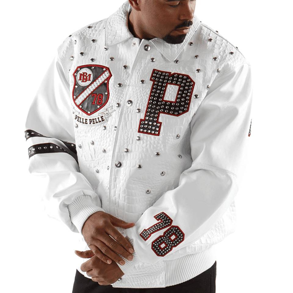 Pelle Pelle Letterman White Jacket