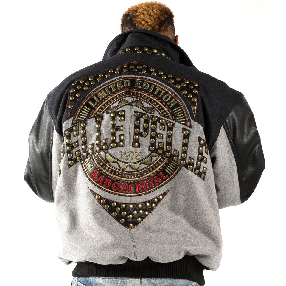 Pelle Pelle Limited Edition Barged Royal 1978 Grey Wool Jacket