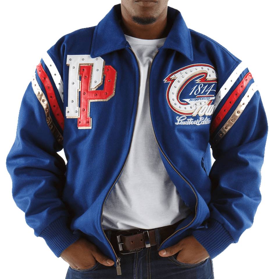 Pelle Pelle Limited Edition Tribute Cleveland 1814 Blue Wool Jacket
