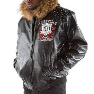 Pelle Pelle Live Like a King MB Black Fur Hood Jacket
