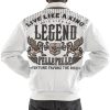 Pelle Pelle Live Like a King MB White Leather Jacket