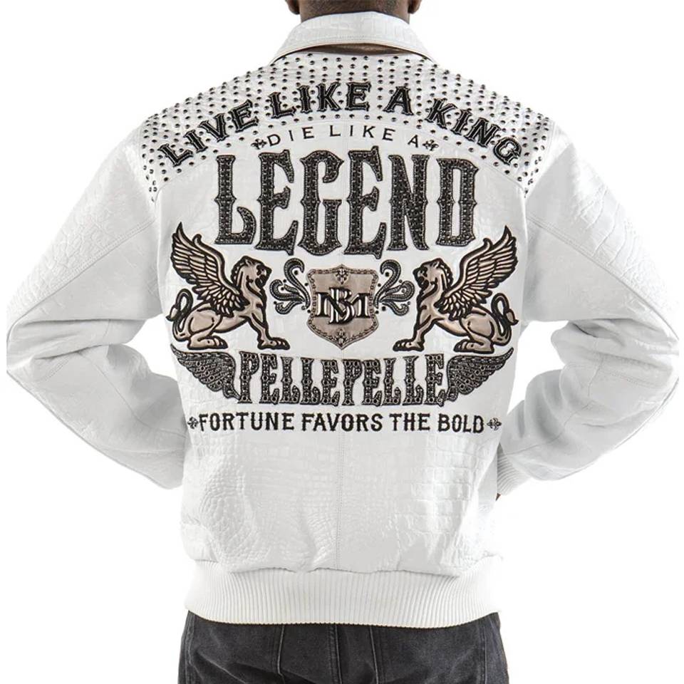 Pelle Pelle Live Like a King MB White Leather Jacket