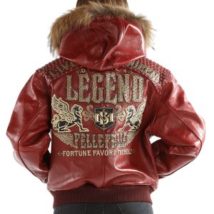 Pelle Pelle Live Like a Queen 1978 Maroon Fur Hood Leather Jacket