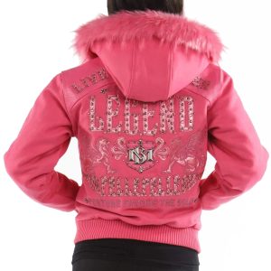 Pelle Pelle Live Like a Queen MB 1978 Fur Hood Pink Wool Jacket