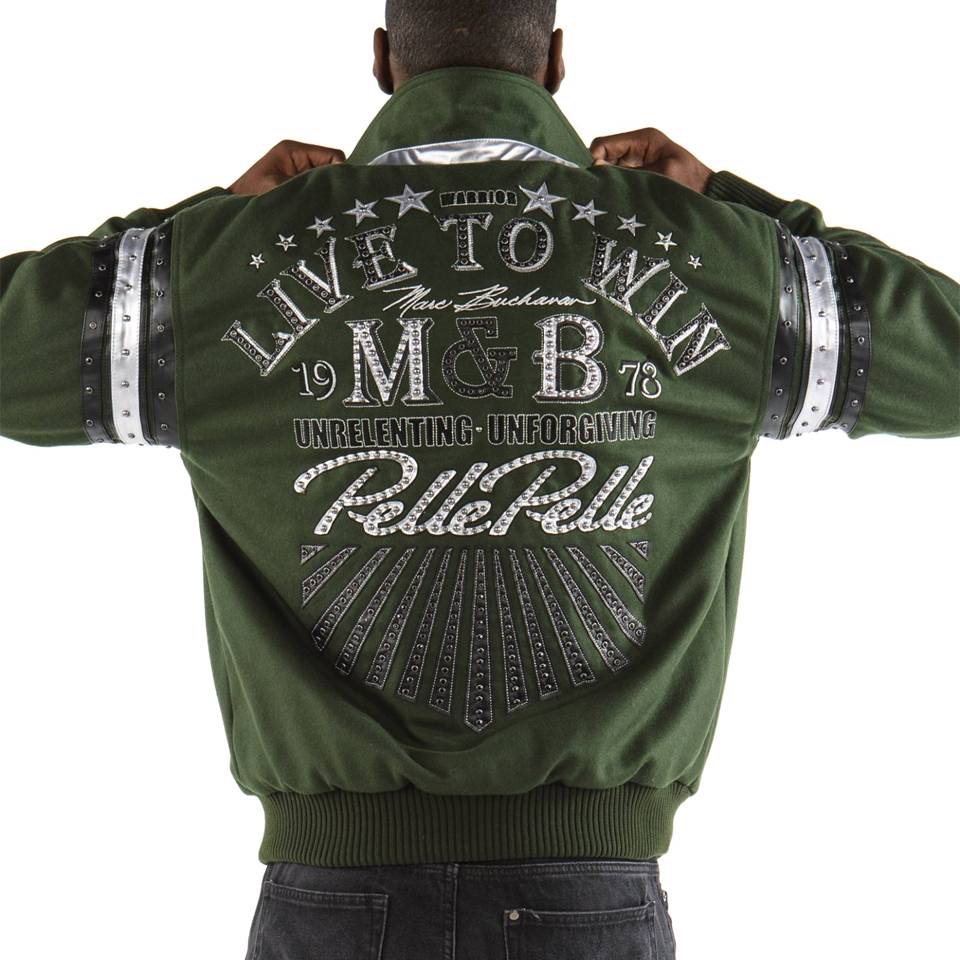 Pelle Pelle Live to Win MB 1978 Green Wool Jacket