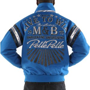 Pelle Pelle Live to Win MB 1978 Unrelenting - Unforgiving Blue Wool Jacket