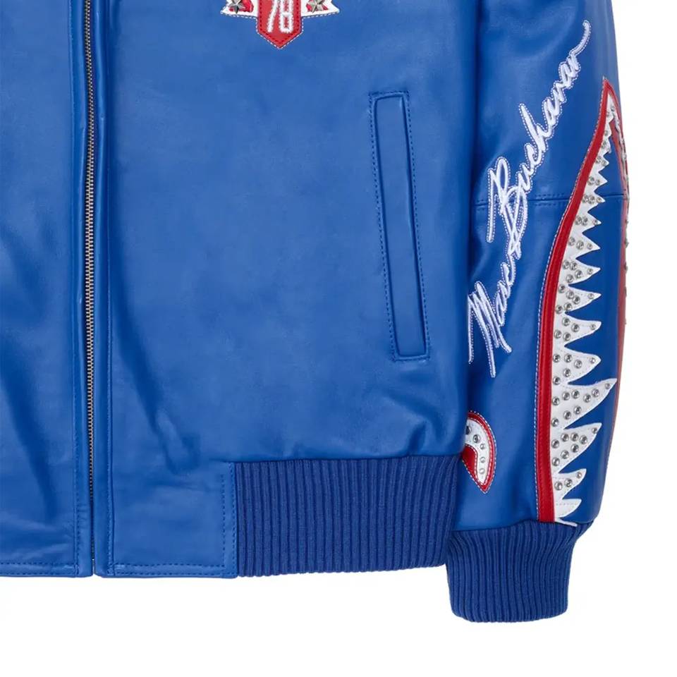 Pelle Pelle MB 1978 American Bruiser Blue Genuine Leather Jacket