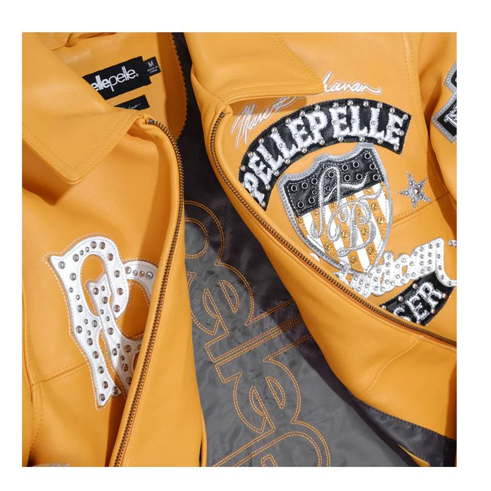 Pelle Pelle MB 1978 American Bruiser Yellow Men Leather Jacket
