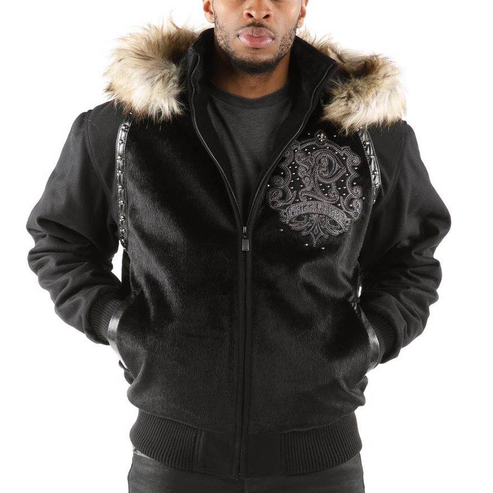 Pelle Pelle MB 1978 Black Fur Hood Jacket
