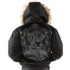 Pelle Pelle MB 1978 Black Fur Hood Wool Jacket
