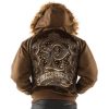 Pelle Pelle MB 1978 Brown Fur Hood Men Wool Jacket