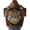 Pelle Pelle MB 1978 Brown Fur Hood Wool Jacket