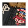 Pelle Pelle MB 1978 Bruiser Black Fur Hooded Leather Jacket