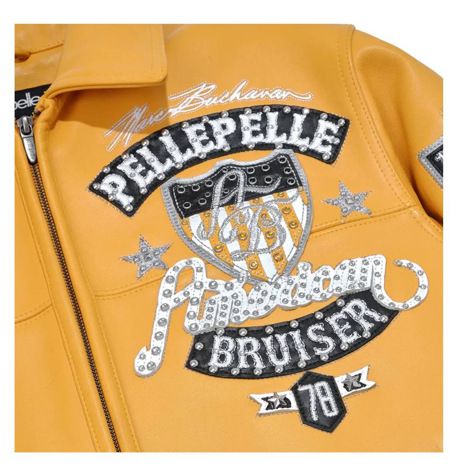 Pelle Pelle MB 1978 Bruiser Yellow Men Leather Jacket