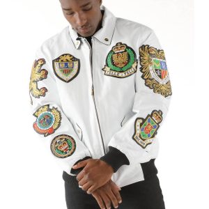 Pelle Pelle MB 1978 Coat of Arms White Jacket