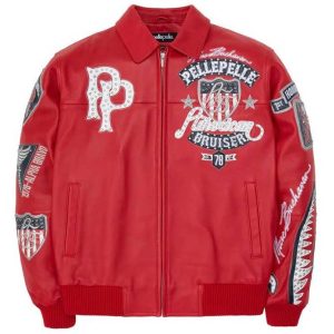 Pelle Pelle MB American Bruiser Red Plush Jacket