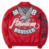 Pelle Pelle MB American Bruiser Red Plush Leather Jacket