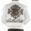 Pelle Pelle MB Crest Crocodile Skin White Leather Jacket