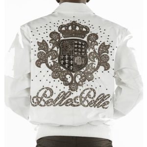 Pelle Pelle MB Crest Crocodile Skin White Leather Jacket