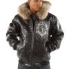 Pelle Pelle MB Crest Fur Hood Black Jacket