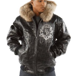 Pelle Pelle MB Crest Fur Hood Black Jacket