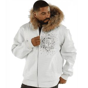 Pelle Pelle MB Crest Fur Hood White Jacket