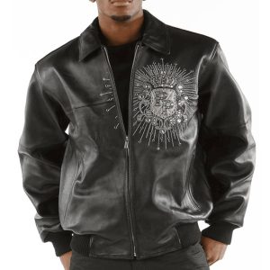 Pelle Pelle MB Crest Studded Black Jacket