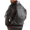 Pelle Pelle MB Fur Collar Black Bomber Leather Jacket