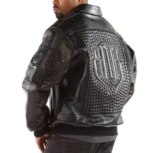 Pelle Pelle MB Fur Collar Black Bomber Leather Jacket